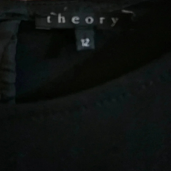 Theory Black Cap Sleeve Sheath Dress Size 12 - Picture 10 of 10